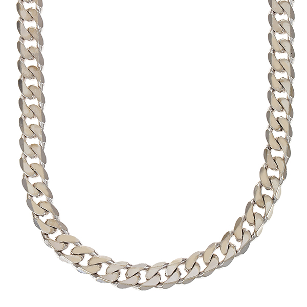 Silberkette, 925, Silber, Panzer-, Länge 62 cm