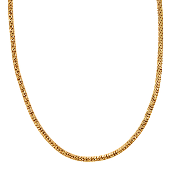 Collierkette, 14K, Gelbgold, Schlangen-