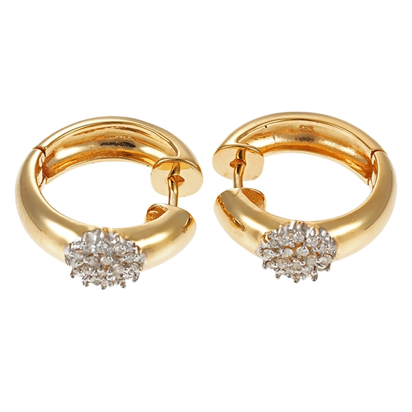 Creolen, 14K, Gelbgold, Brillanten 0,38 ct