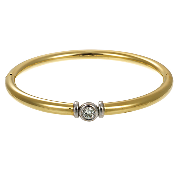 Armreif, 14K, Gelb-/Weißgold, Brillant 0,42 ct