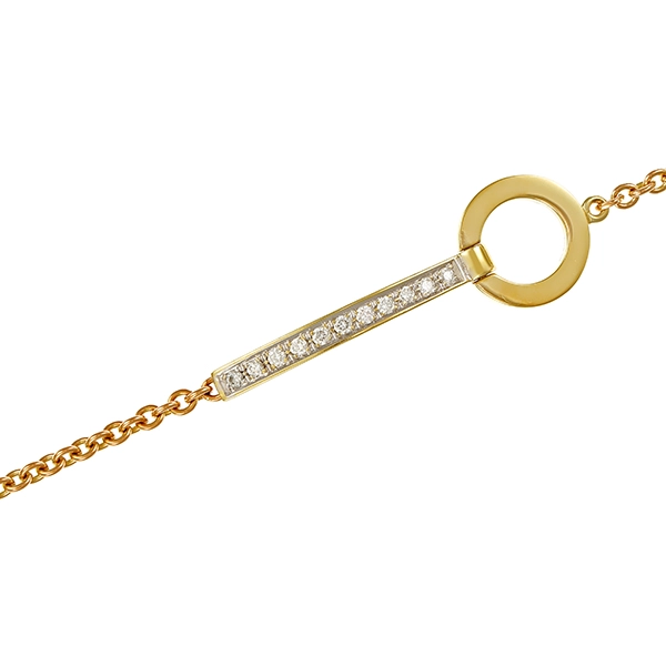 Armband, 14K, Gelbgold, Brillanten 0,33 ct