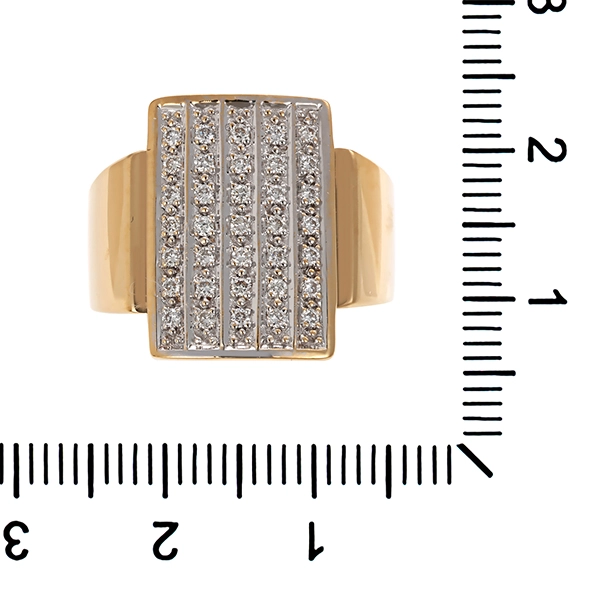 Diamantring, 14K, Gelb-/Weißgold, Brillanten 0,35 ct