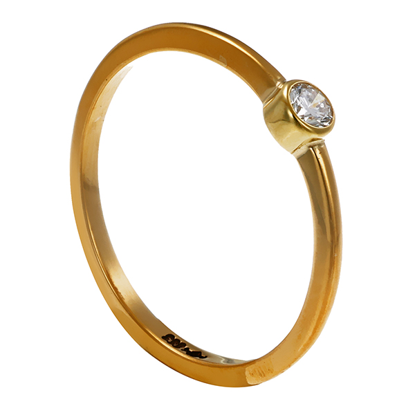 Diamantring, 8K,. Gelbgold, Brillant