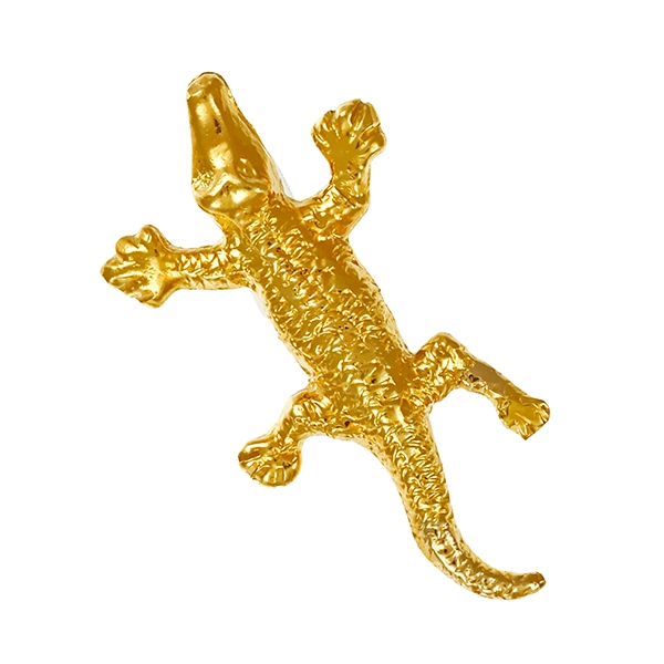 Anhänger, 18K, Gelbgold, Krokodil