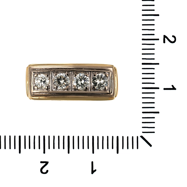 Ring, 14K, Gelb-/Weißgold, Brillanten 0,60 ct