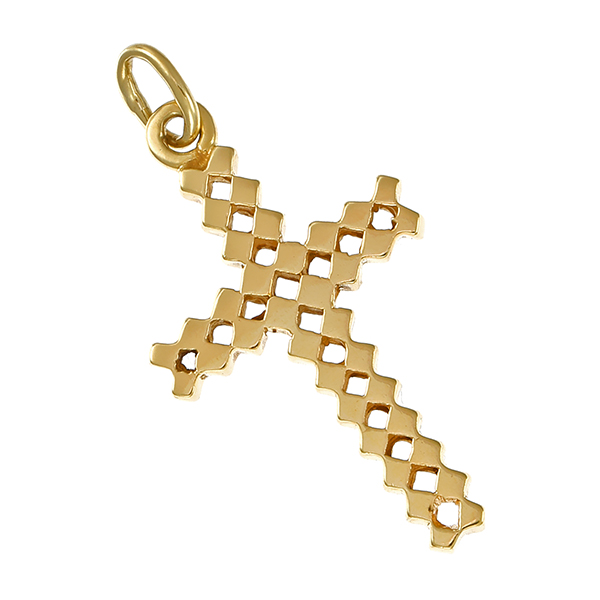 Anhänger, 14K, Gelbgold, Kreuz