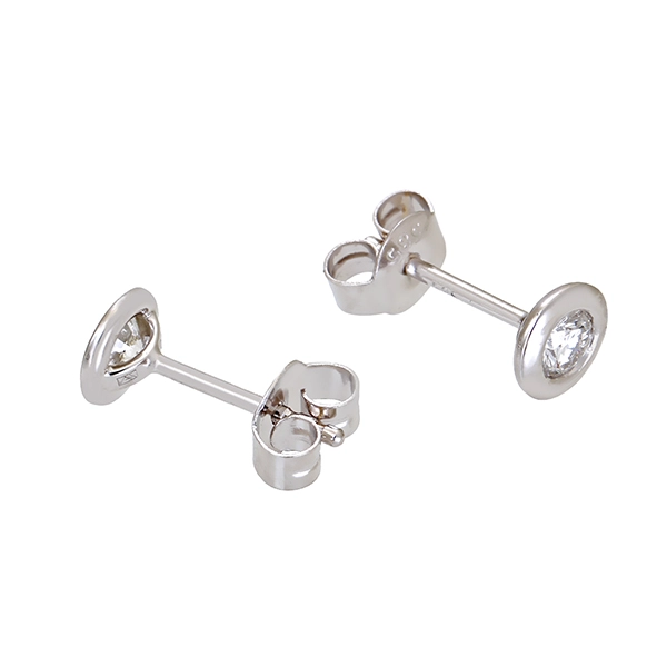 Ohrstecker, 14K, Weißgold, Brillanten