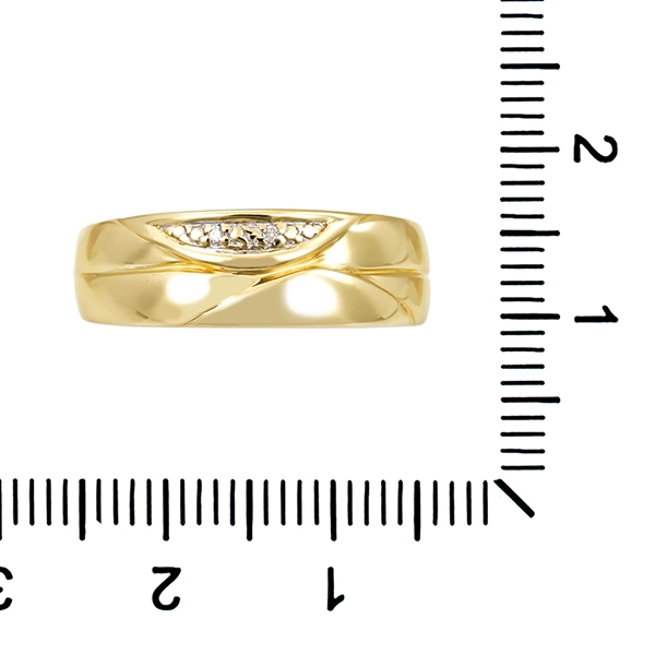 Diamantring, 14K, Gelbgold, Diamanten
