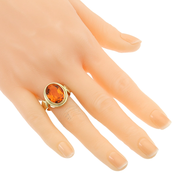 Ring, 14K, Gelbgold, Citrin