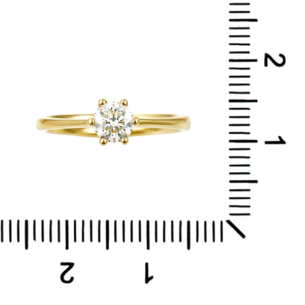 Diamantring, 14K, Gelbgold, Brillant 0,50 ct