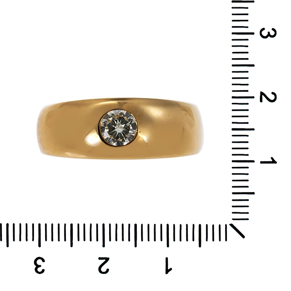Diamantring, 14K, Gelbgold, Brillant 0,30 ct