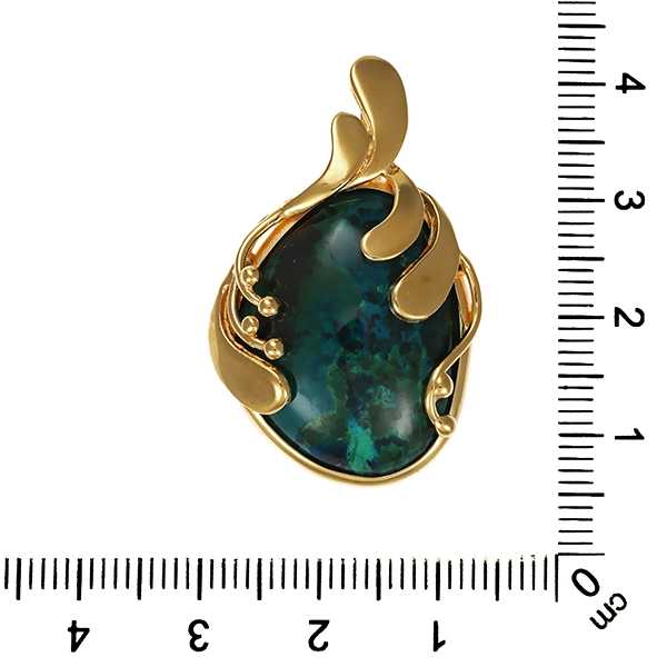 Anhänger, 14K, Gelbgold, Eilatstein