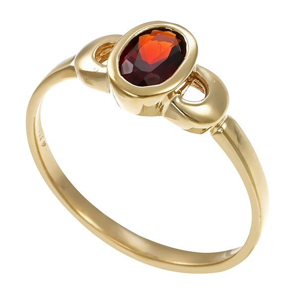Ring, 8K, Gelbgold, Granat