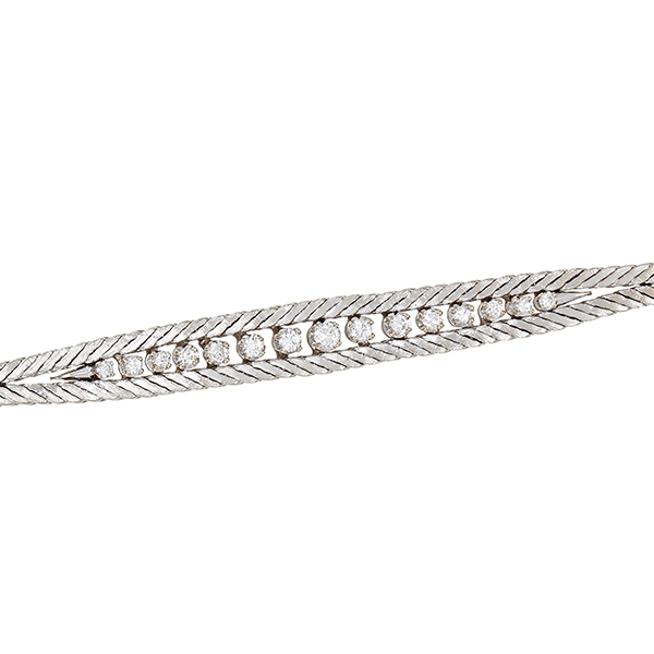 Armband, 18K, Weißgold, Brillanten