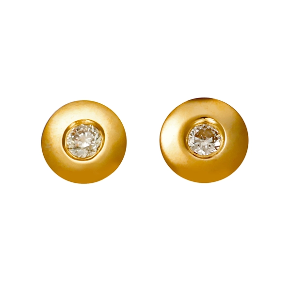 Ohrstecker, 14K, Gelbgold, Brillant