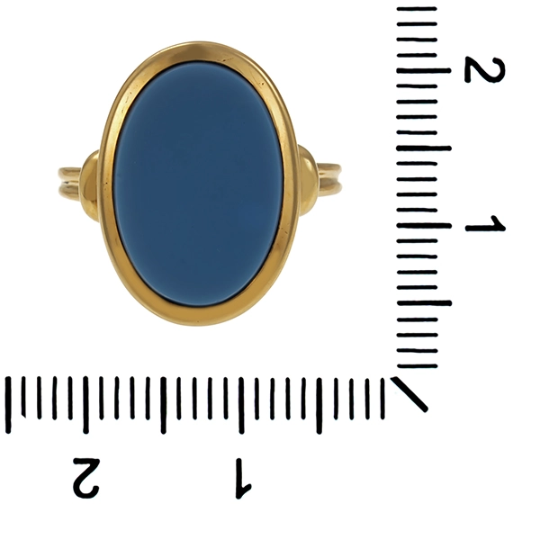 Ring, 14K, Gelbgold, Lagenstein