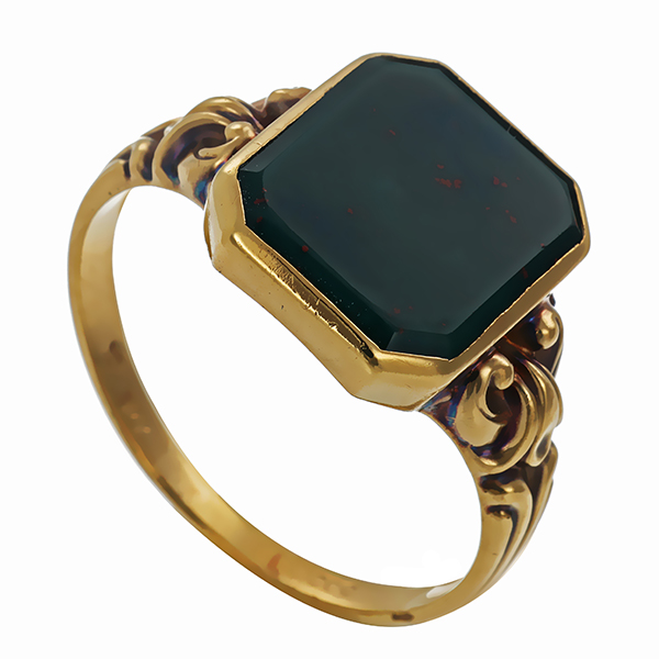 Ring, 8K, Gelbgold, Heliotrop