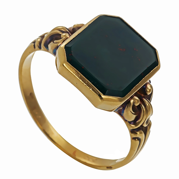 Ring, 8K, Gelbgold, Heliotrop