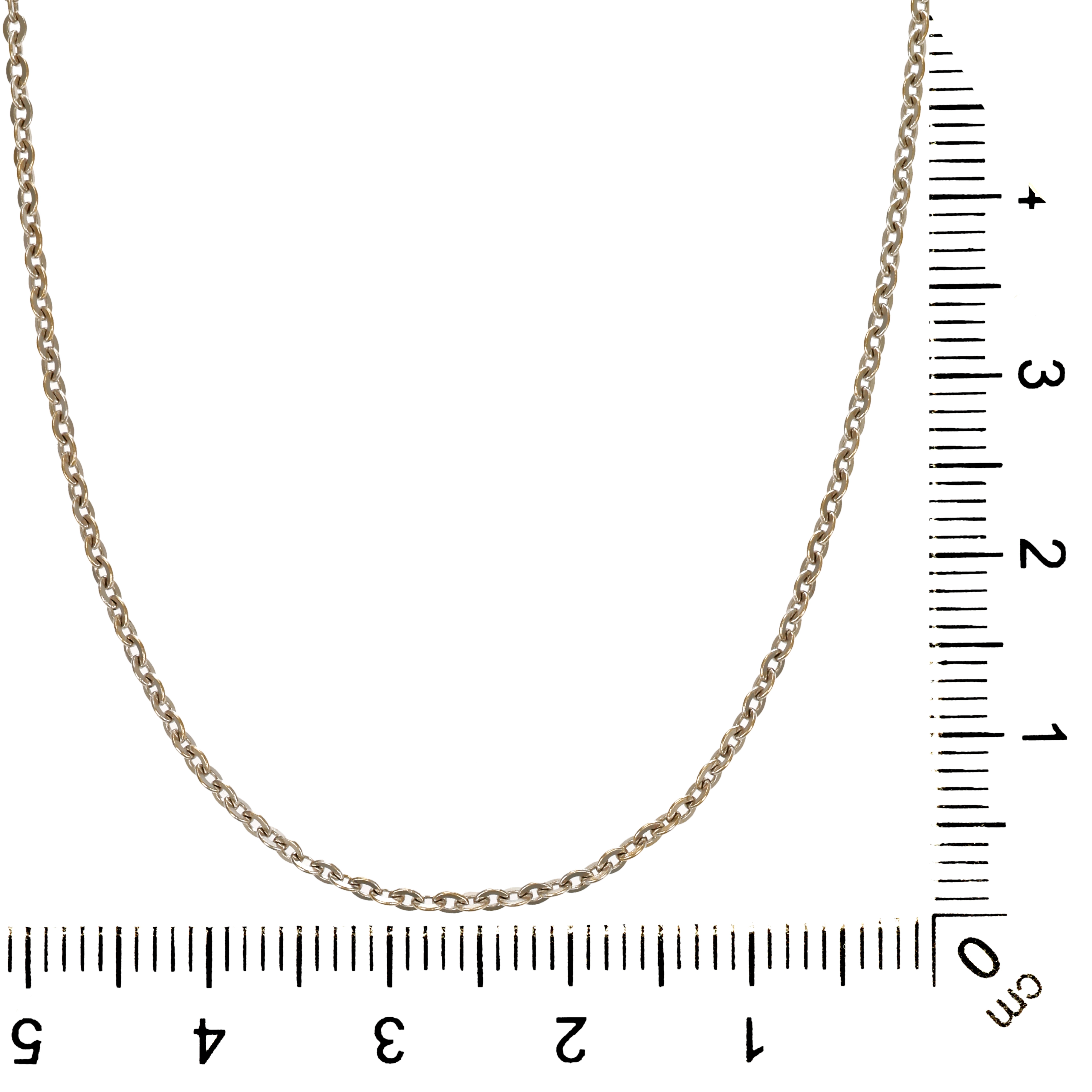 Collierkette, 14K, Weißgold, Anker