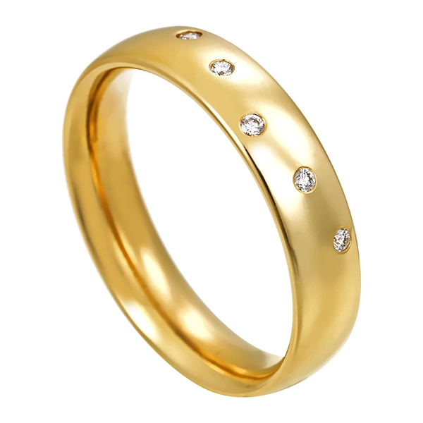 Ehering, 14K, Gelbgold, Brillanten, U55