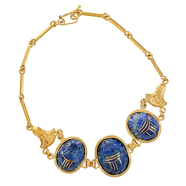 Armband, 14K, Gelbgold, Lapis