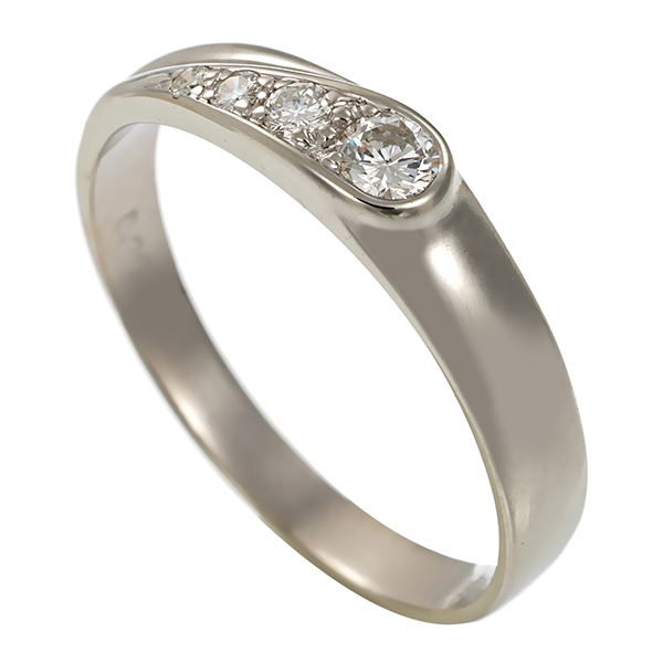 Diamantring, 14K, Weißgold, Brillanten 0,20 ct