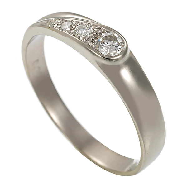 Diamantring, 14K, Weißgold, Brillanten 0,20 ct