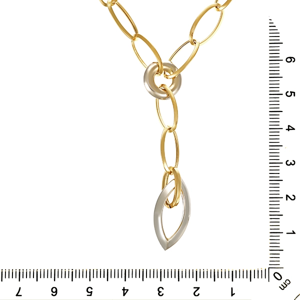 Collier, 14K, Gelb-Weißgold