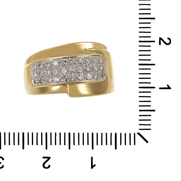 Diamantring, 14K, Gelb-/Weißgold, Diamanten