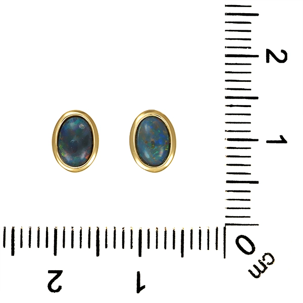 Ohrstecker, 14K, Gelbgold, Opal
