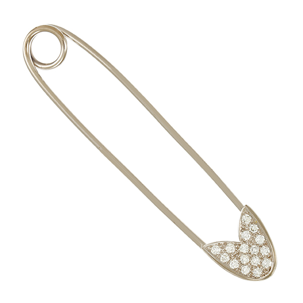 Brosche, 18K, Weißgold, Brillant