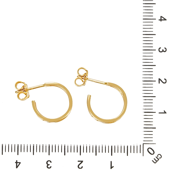 Steckcreolen, 14K, Gelbgold