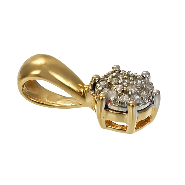 Anhänger, 14K, Gelbgold, Diamanten