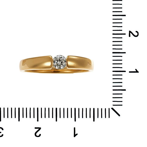 Brillantring, 14K, Gelbgold, 0,18ct