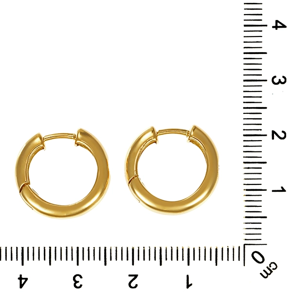 Creolen, 18K, Gelbgold, Brillanten