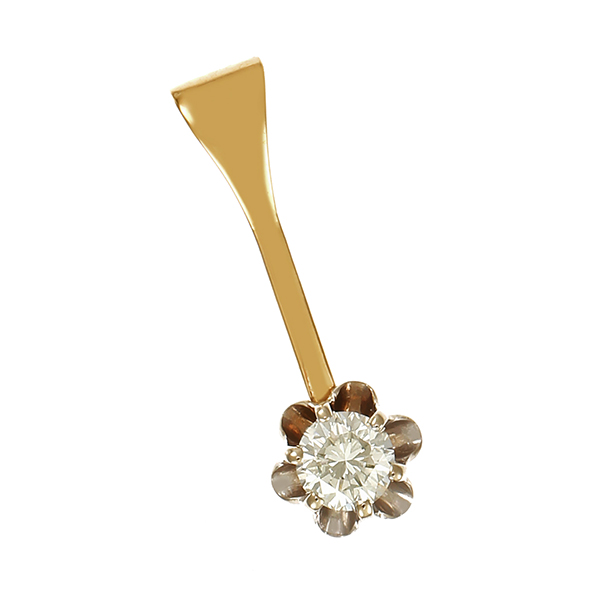 Anhänger, 14K, Gelb-/Weißgold, Brillant 0,25 ct