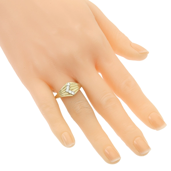 Diamantring, 14K, Gelb-/Weißgold, Brillanten 0,25 ct
