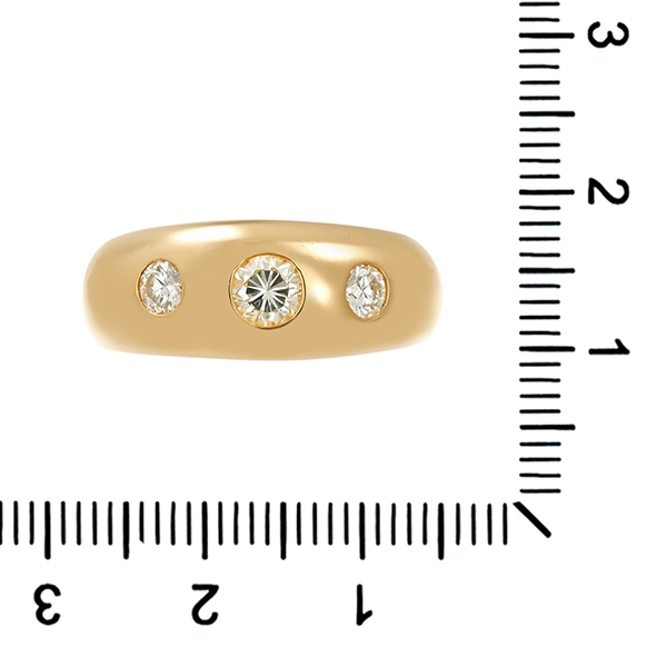 Diamantring, 14K, Gelbgold, Brillanten 0,54 ct