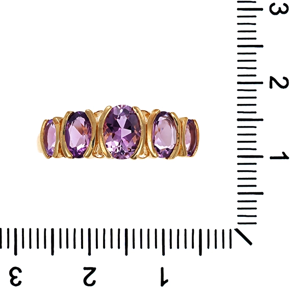 Ring, 14K, Gelbgold, Amethyste