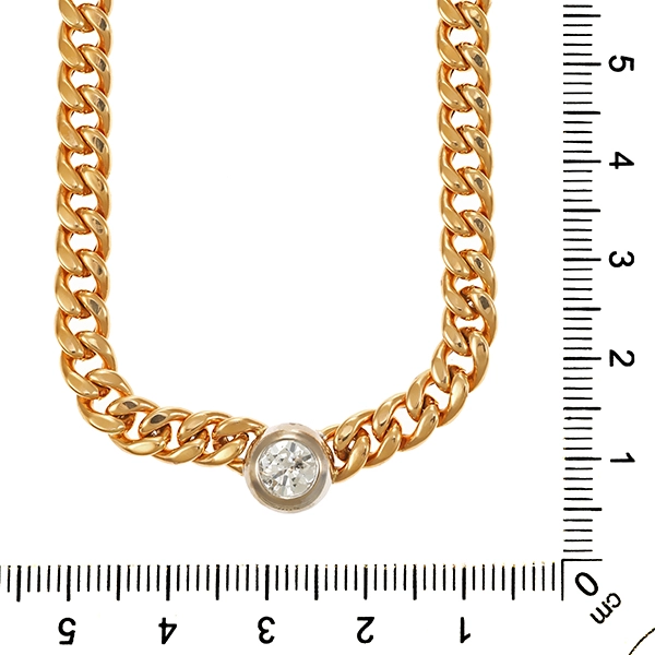 Collier, 14K, Gelbgold, Brillant, 0,75ct