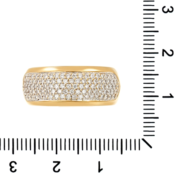 Ring, 14K, Gelb-/Weißgold, Brillanten