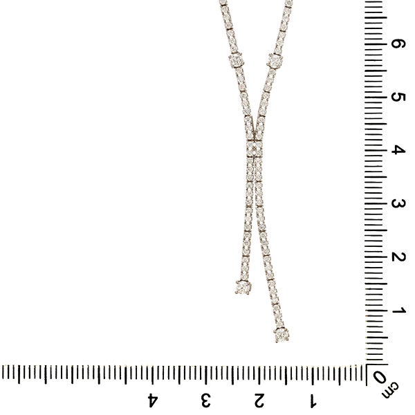 Collier, 14K, Weißgold, Zirkonia