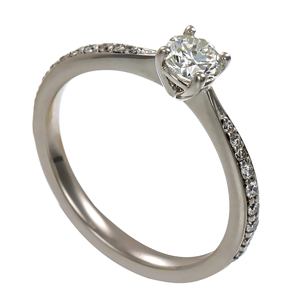 Ring, 18K, Weißgold, Brillanten