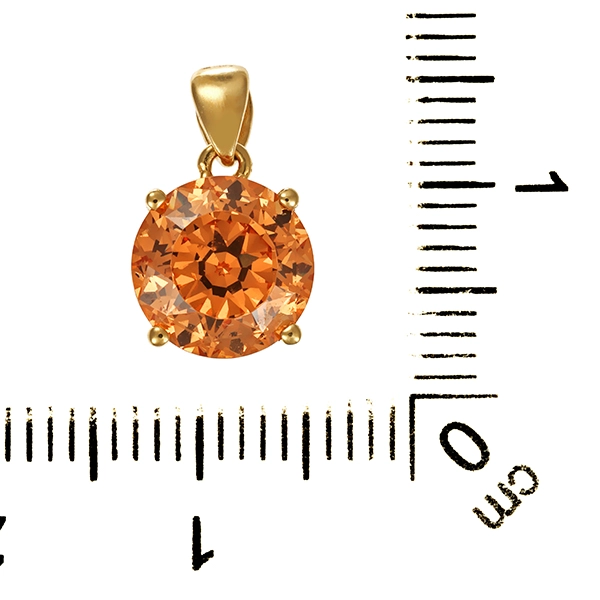 Anhänger, 14K, Gelbgold, Zirkonia