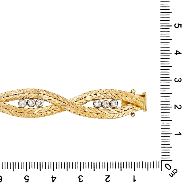 Armband, 18K, Gelbgold, Brillanten