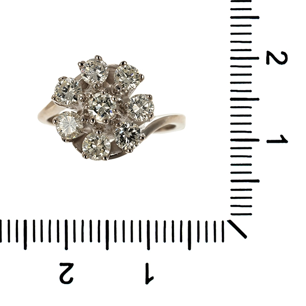 Diamantring, 14K, Weißgold, Brillanten 1,00 ct