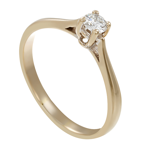 Diamantring, 14K, Weißgold, Brillant 0,25 ct