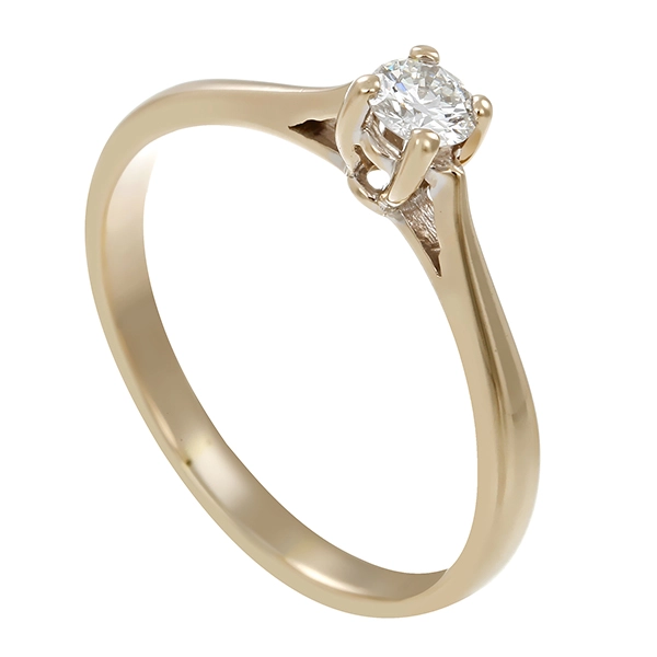 Diamantring, 14K, Weißgold, Brillant 0,25 ct