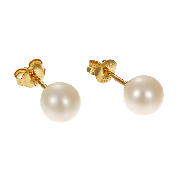 Ohrstecker, 14K, Gelbgold, Perlen