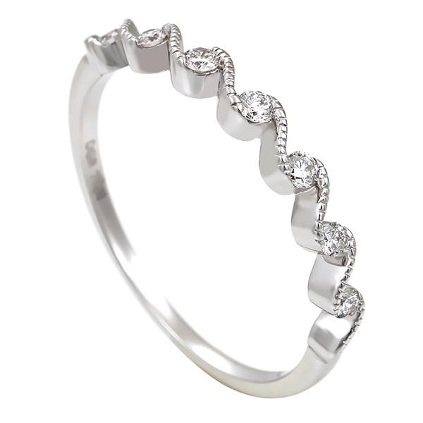Diamantring, 18K, Weißgold, Brillanten 0,15 ct